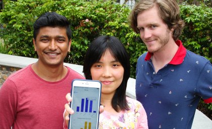 UQ IMB researchers Prashanth Jutty Rajan, Kathleen Yin and Alan Robertson